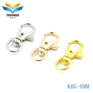 Gancho a presión chapado de fábrica, 8mm, 15mm, 20mm, 25mm, gancho de aleación de zinc para perro, etiquetas de metal, K6G - Product Image 5