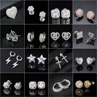 Boucles d'oreilles clous en diamant CVD de laboratoire, testées au diamant, en argent sterling 925, bijoux fins pour femmes, vente chaude