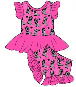 Set Coordinato Estivo per Bambine con Top a Maniche Svolazzanti e Pantaloni con Volant, Abbigliamento Casual di Alta Qualità - Product Image 6