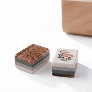 Luxury 4 Layer Acrylic American Mahjong Tiles Rattan Pattern Woven Design Portable Foldable Game Set for <b>Entertainment</b> - Product Image 1
