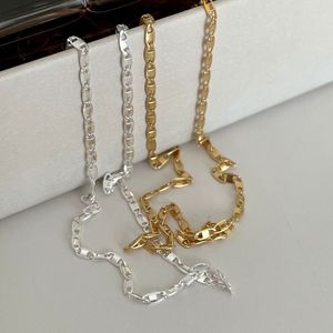 Trendy 18k Gold Vermeil Jewelry Flat Pig Nose Chain <strong>Choker</strong> 925 Sterling <strong>Silver</strong> Necklace for Women - Product Image 1