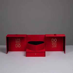 Boîte cadeau haut de gamme à double tiroir pour fleurs préservées, design LOVE YOU DO DO YOU LOVE, pour la Saint-Valentin et les fêtes - Product Image 4