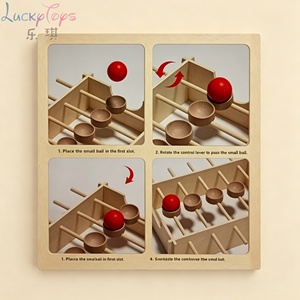 Gioco di Rotolamento delle Palline in Legno Fai-da-Te, Giocattolo Interattivo Antistress, Gioco Educativo da Tavolo per Allenamento Mentale - Product Image 3