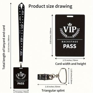 VIP Lanyard Keychain Black Lanyards for Key Badges ID Cell Phone Rope Neck Straps Accessories Gifts - Product Image 3