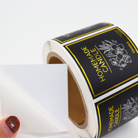 Étiquette de bougie en BOPP brillant résistant aux rayures et imperméable, autocollante, imprimée sur mesure pour pot d'aromathérapie