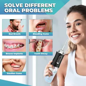 Irrigateur Oral Bon Marché Étanche IPX7 Blanchiment Des Dents Voyage À Domicile Fil Dentaire Nettoyeur De Dents Hydropulseur Électrique - Product Image 6