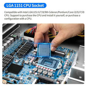 Cwwk เซิร์ฟเวอร์ไฟร์วอลล์ <span class=keywords><strong>C236</strong></span> 1U 19นิ้วแร็กเมาท์พีซี pfsense i3แกน LGA1151 i5 i7 8 x i226V 2.5GbE LAN 2 x DDR4เครื่องใช้ไฟฟ้าเครือข่าย - Product Image 2