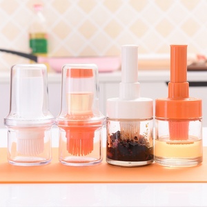 Portable Squeeze Silicone Bbq Oil <b>Brush</b> Kitchen Cooking Oil <b>Brush</b> with <b>Bottle</b> - Product Image 1