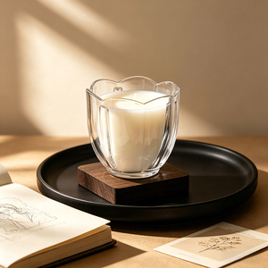 Nuevo y Exclusivo Portavelas de Vidrio Estilo Tulipán, Color Personalizable, 200 ml, con Tapa - Product Image 6