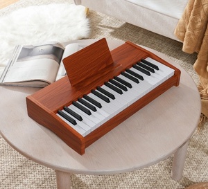 Wooden Kids Portable Multifunctional 37 Keys <b>Electronic</b> Piano <b>Keyboard</b> Rechargeable for Kids - Product Image 3
