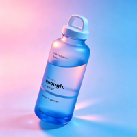 Bouteille d'eau en verre givré créative, bouteille à boire en verre dégradé, bouteille d'eau en verre de 500 ml
