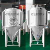 Chevelure compacte industrielle en acier inoxydable, 2000l, 20BBL, fermoire