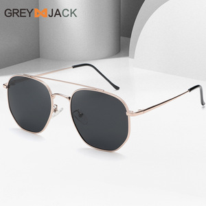 Lunettes de soleil aviateur pour homme Grey Jack, monture métallique, UV400, polarisées, pour la conduite et la pêche, type 3, pare-soleil - Product Image 3