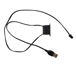 Inversor Universal USB de 5V para paneles de cable EL, uso en automóvil, venta al por mayor, 1W de potencia máxima, funciona hasta 5 metros de cable EL