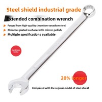 Clé dynamométrique métrique à double extrémité en acier allié au chrome-vanadium, finition miroir, épaissie et allongée, de la marque Steel Shield Tools