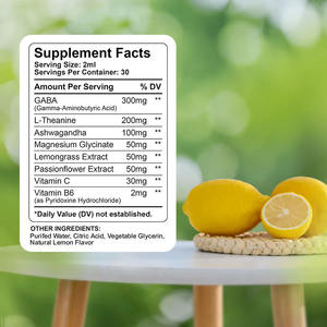 Las gotas líquidas GABA de etiqueta privada mejoran el sistema inmunológico y promueven la digestión para adultos incluyen L-teanina y vitamina - Product Image 2