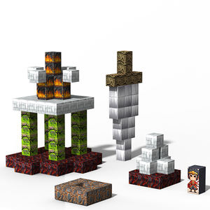 Cubes de construction magnétiques 3D STEM, blocs de construction magnétiques Mine World, ensemble de jouets de puzzle pour la découverte STEM, le plaisir et la relaxation préscolaire - Product Image 1