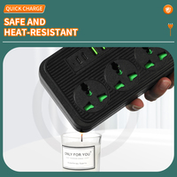 Multiprise industrielle 10A à 6 prises multi-tailles avec ports USB et protection contre les surcharges, vente directe usine