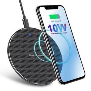 Portable Ultra-thin K9 15W 10W Qi Fast Charging Wireless Phone Charger Mobile Phone Wireless for Iphone and All Qi Smart Phones