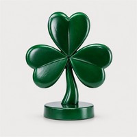 Sculpture personnalisée de trèfle de Saint-Patrick de grande taille, surface verte brillante, service de fabrication OEM pour projet de cadeau de vacances