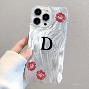 เคสโทรศัพท์มือถือลายพิมพ์ตัวอักษรภาษาอังกฤษสีเงินแบบผ้าไหม <span class=keywords><strong>ราคา</strong></span>สุดคุ้ม สำหรับ iPhone 11 <span class=keywords><strong>12</strong></span> 13 14 15 16 17 <span class=keywords><strong>Pro</strong></span> <span class=keywords><strong>Max</strong></span> Air - Product Image 2