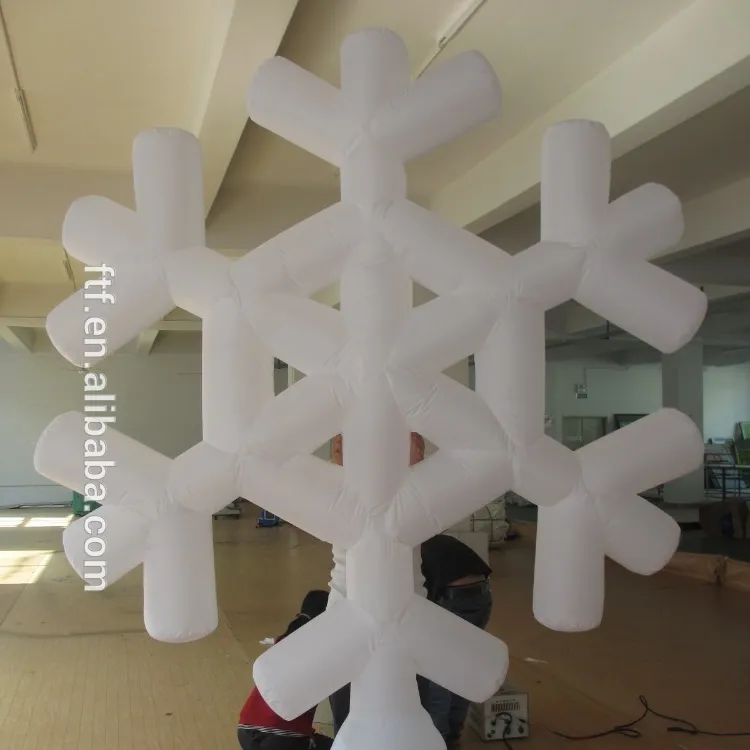Custom inflatable Christmas snowflakes, party decoration inflatable snowflakes