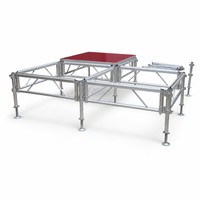 Stabile Aluminium-Bühne für fest installierte tägliche Aufführungen im Freien.