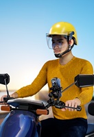 Stoßfeste Motorrad-Lenker-Handyhalterung mit Vibrationsdämpfern Diebstahlsichere Fahrrad-Handyhalterung mit Sicherheitsverriegelung