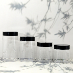 Tarros de plástico transparente redondos de pared gruesa de 250 ml, contenedor de 250 g con tapas color oro rosa para cremas y lociones cosméticas - Product Image 6