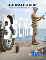 Pompe à vélo électrique portable Lamicall VHEP03, gonfleur de pneus 150 PSI, 4000 mAh, sans fil, pour moto, voiture, ballon de foot