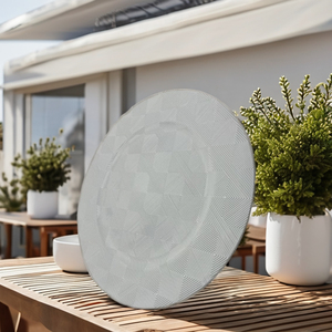 Assiette de présentation blanche classique écologique et portable pour intérieur/extérieur, accessoire de table de salle à manger style ferme, pour fêtes, en plastique - Product Image 5