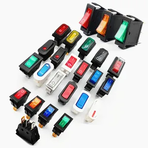 Diskon Besar Sakelar On dan Off Kcd3 Seri Sakelar 16A 250V AC Daya Toggle Sakelar Rocker Mini Led DC 12V ~ 24V ~ 220V ~ 2Pin ~ 3Pin