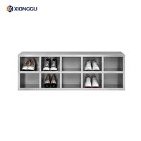 Meuble à chaussures ouvert sur pied en acier inoxydable à 10 compartiments, anti-rouille, directement de l'usine, pour bureau/maison