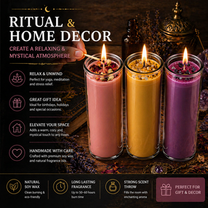 Lilin Aromaterapi Botani Kustom dalam Stoples Kaca Tinggi dengan Bunga Kering, Aroma Geranium Bambu Sweet Dream untuk Hadiah Rumah dan Eceran - Product Image 5
