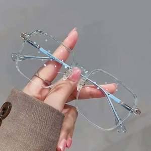 Lunettes d'ordinateur anti-lumière bleue TR90 personnalisées avec logo 2023, montures carrées, style punk pour femmes, fabricant en gros de verres optiques - Product Image 4