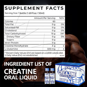 Creatina Monohidrato Líquida de Alta Calidad, Bebida de Rápida Absorción, Mejora el Poder Explosivo y la Recuperación, Suplementos - Product Image 2