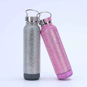 Glam Stainless Steel Leak-Proof Vacuum Bottle with Thermal Insulation Glitter Finish Bluetooth Silicone Sleeve for Travel - Product Image 2