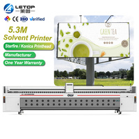 Impresora de Inyección de Tinta para Pancartas Digitales LETOP Factory de 5.3M, Plotter Automático de Gran Formato, Impresora de Vinilo y Adhesivos