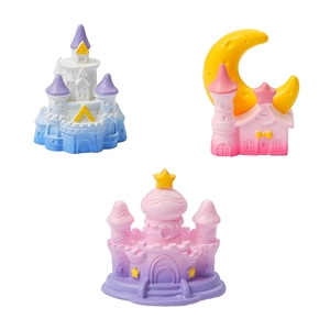 Figurines en résine 3D personnalisées, étoiles, lunes, châteaux, petites maisons, accessoires décoratifs DIY, micro-paysages - Product Image 2