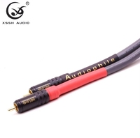 Cordons de signal XSSH YIVO Audiophile Subwoofer Interconnexion HIFI 2 Core OFC 8mm Câble RCA Audio professionnel avec prise RCA WBT