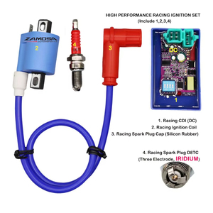 Bobine d'allumage de course <span class=keywords><strong>Cdi</strong></span> <span class=keywords><strong>Racing</strong></span> Spark Plug 125cc 150cc 200cc 250cc ATV Quad <span class=keywords><strong>Dirt</strong></span> Pit <span class=keywords><strong>Bike</strong></span> D8TC DC <span class=keywords><strong>Racing</strong></span> Kit d'allumage - Product Image 2