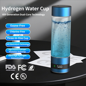 Bouteille d'eau hydrogénée intelligente en verre OEM 460 ml avec support, alimentée par USB, pour usage domestique, extérieur et automobile - Product Image 5