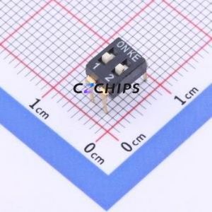 DSIC02LHGET DIP Switch Through hole Component (THT) Switch Single Pole Single Throw 2 2.54mm 25mA - Product Image 1
