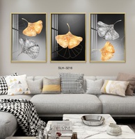 Décoration murale minimaliste en métal avec cadre en aluminium, art sur toile, décoration murale abstraite encadrée, peinture murale pour cadeau d'anniversaire
