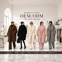 Manteau long et ample en fourrure de lapin duveteuse pour femme, coupe-vent, avec logo personnalisé, OEM ODM, vente en gros, fabricant de vêtements