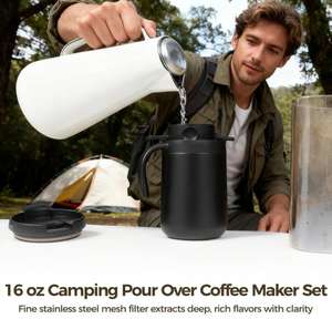 <span class=keywords><strong>Cafetière</strong></span> de camping, <span class=keywords><strong>cafetière</strong></span> à filtre, ensemble de <span class=keywords><strong>cafetière</strong></span> de camping, comprend un filtre et une cuillère, kit de café portable pour le camping - Product Image 6