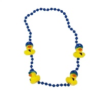 Mardi Gras Kleine Perlen Halsketten Gelbe Gummi Pulver Ente Halskette Karneval Zubehör Parade Throws