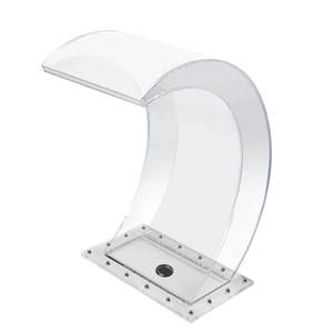 <span class=keywords><strong>Rideau</strong></span> d'eau cascade de <span class=keywords><strong>piscine</strong></span> extérieure transparente en acrylique avec lumières LED multicolores Installation facile et étanchéité - Product Image 2