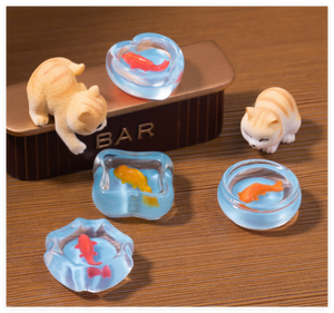 SO CUTEoutdoor intérieur jardin décoration de la maison résine artisanat petit Mini Animal artisanat fée Miniature poisson chat Figurine réservoir Aquarium - Product Image 3