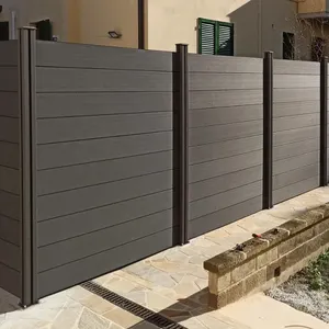 Environmental Friendly Luxury Private Wpc Fencing Wood Composite Plastic Garden Fence